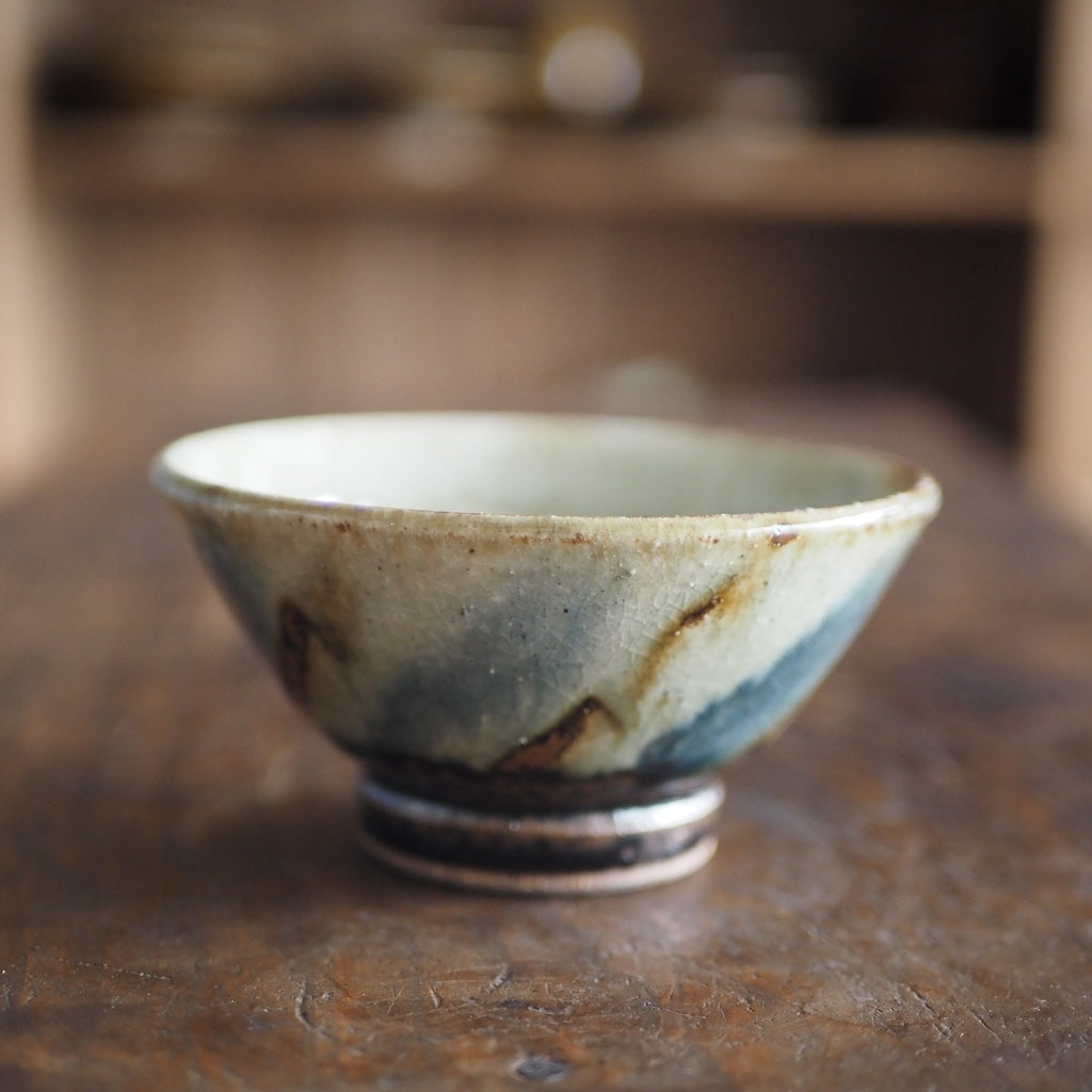 中ノ畑窯　佐藤央巳・友美　ご飯茶碗（呉須・飴）