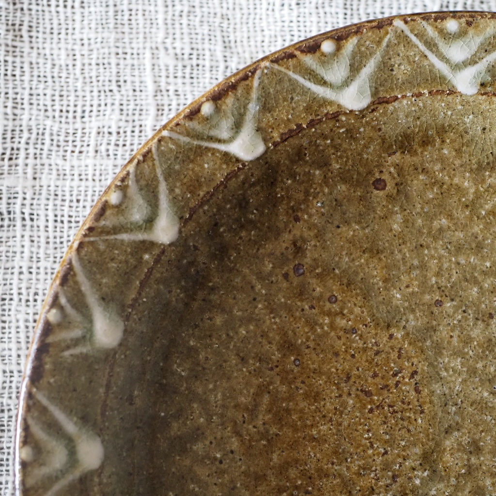 中ノ畑窯　佐藤央巳・友美　7寸皿 （イッチン・蛇の目なし）