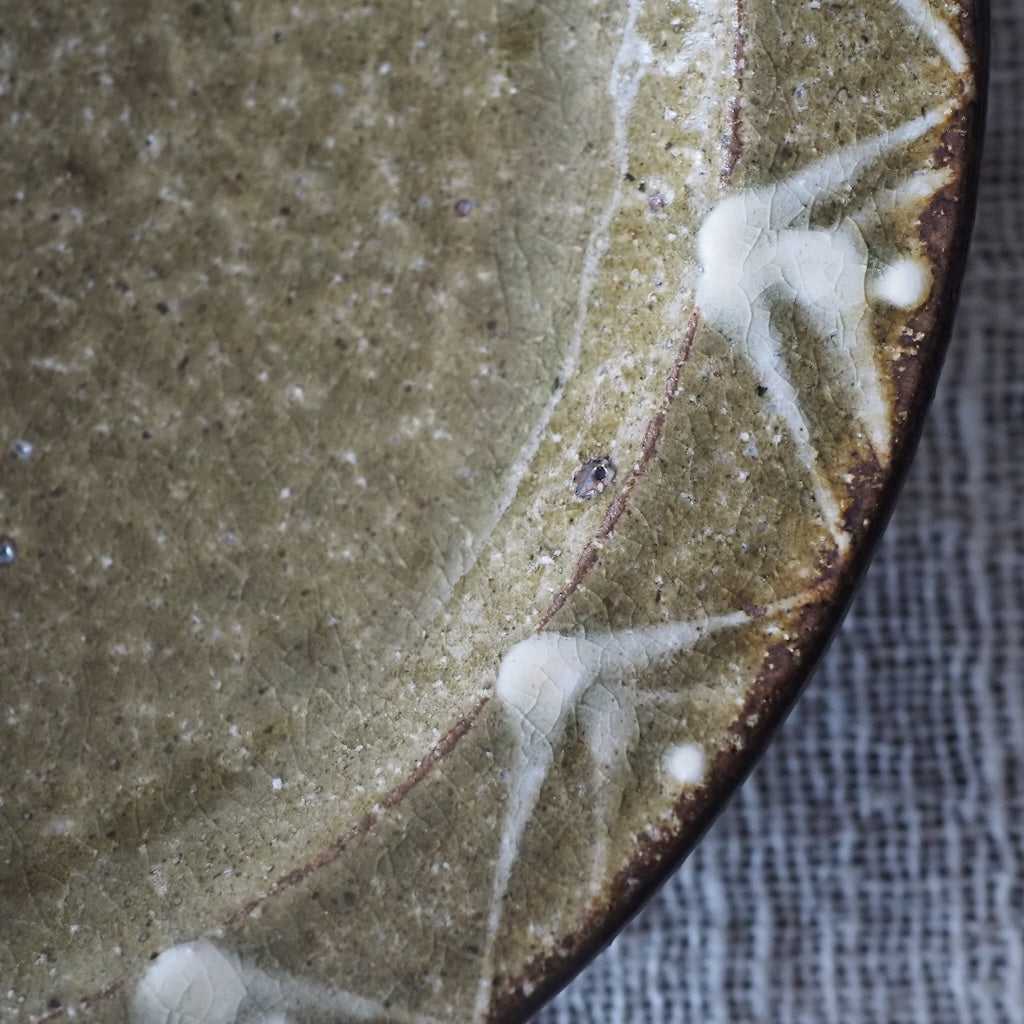 中ノ畑窯　佐藤央巳・友美　7寸皿 （イッチン・蛇の目なし）