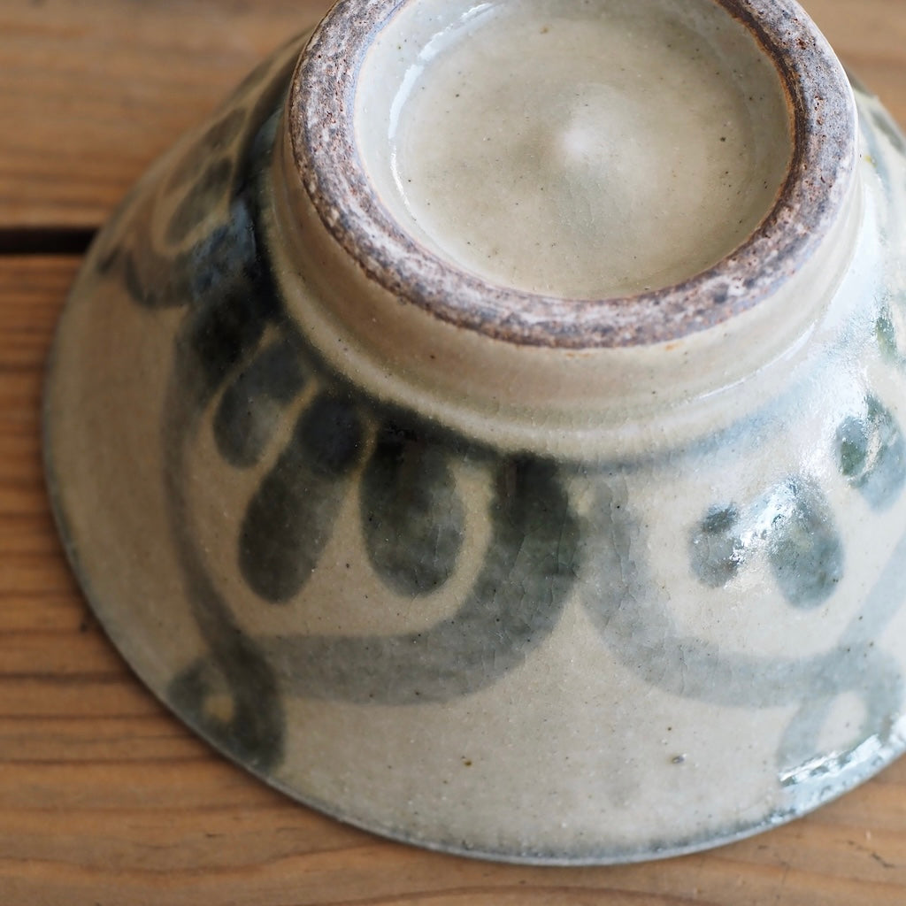 百草陶房　伊良部あゆ　４寸マカイ（古典/草呉須）