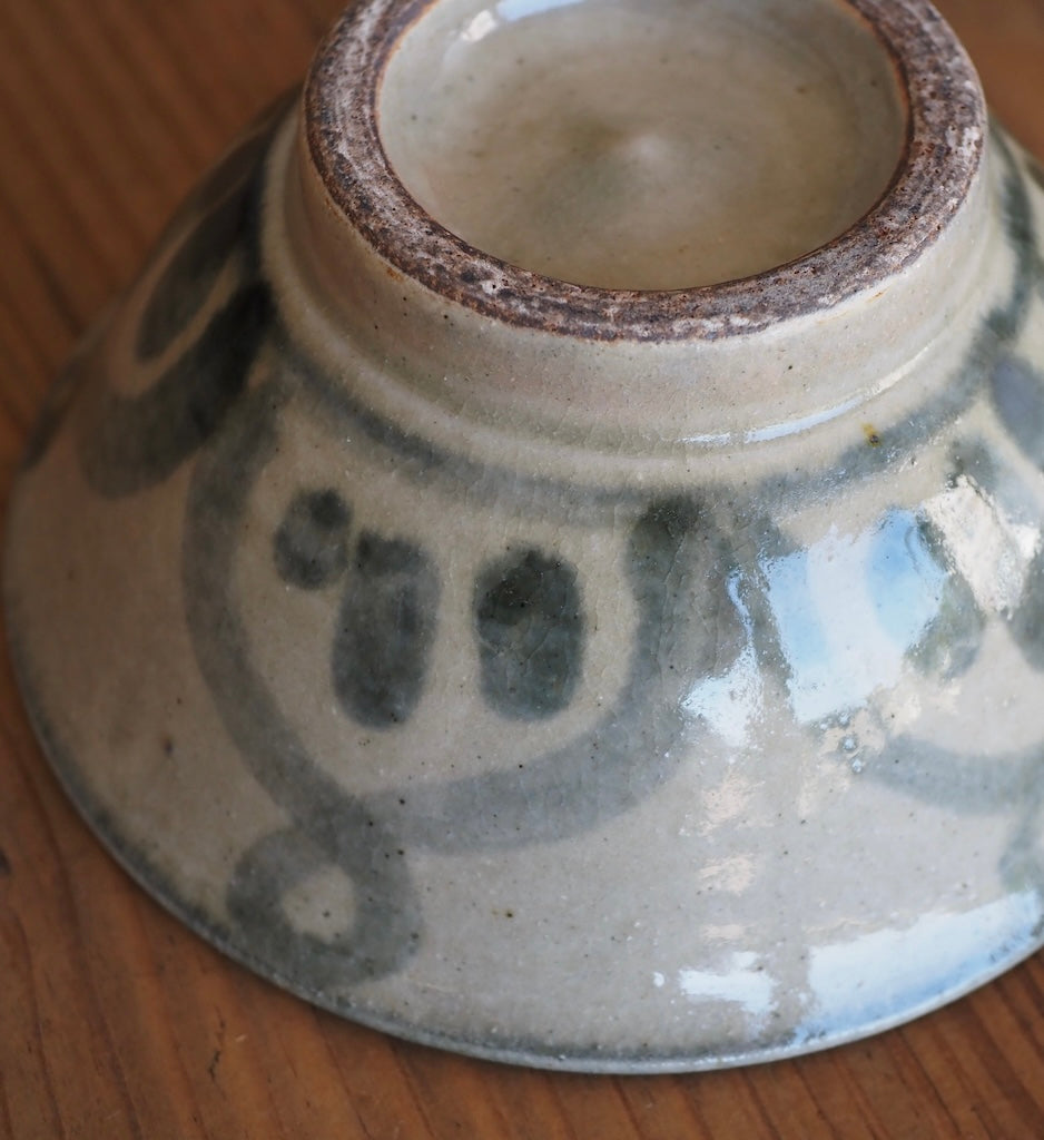 百草陶房　伊良部あゆ　４寸マカイ（古典/草呉須）