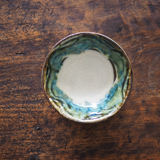 榮一工房　宮國榮一　５寸浅鉢 蛇の目なし（オーグスヤ・指描き）