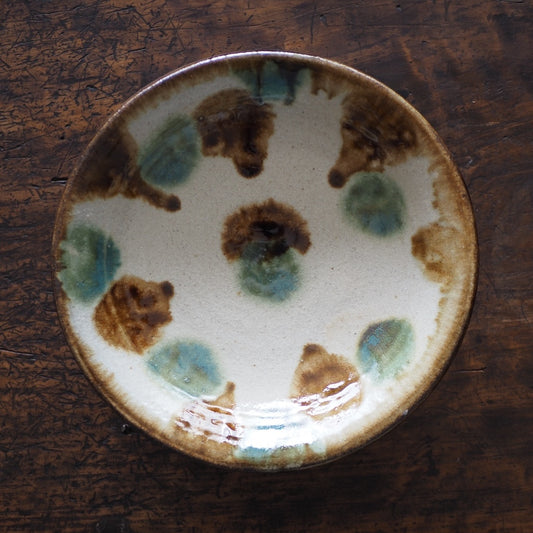 榮一工房　宮國榮一　７寸皿・蛇の目なし（点打ち）