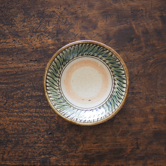 榮一工房　宮國榮一　５寸皿（オーグスヤ・飛び鉋）