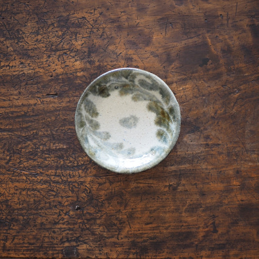 榮一工房　宮國榮一　4寸皿・蛇の目なし（呉須）