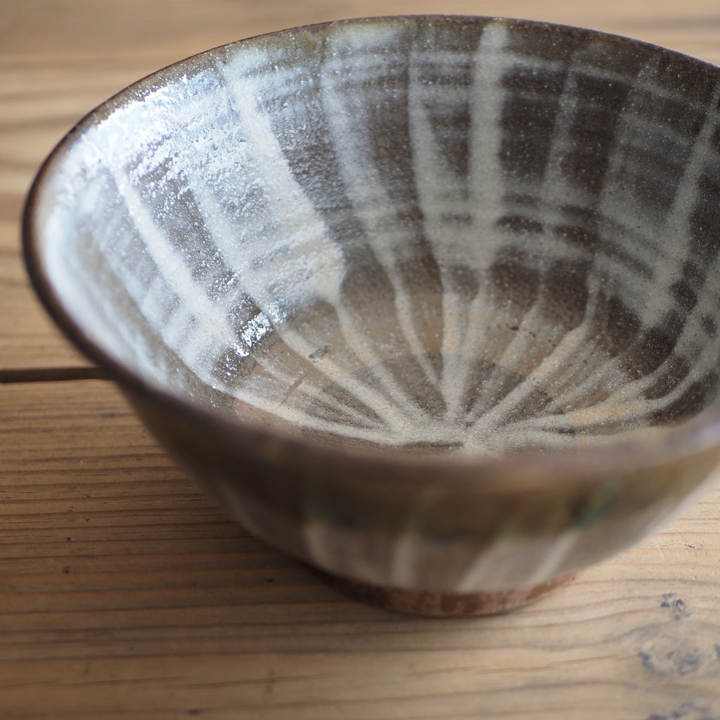 榮一工房　宮國榮一　マカイ６寸鉢（刷毛目・オーグスヤ）