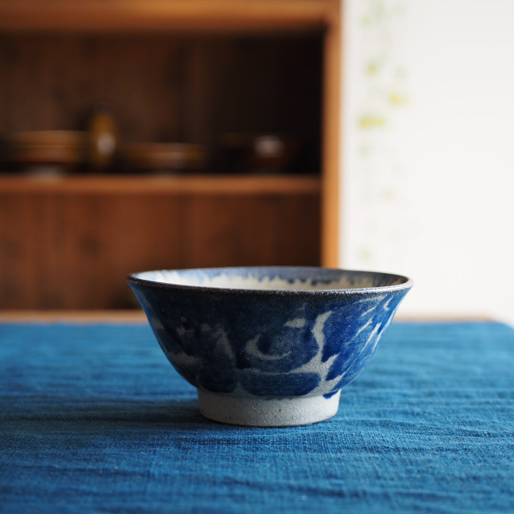 榮一工房　宮國榮一　マカイ５寸鉢（コバルト）