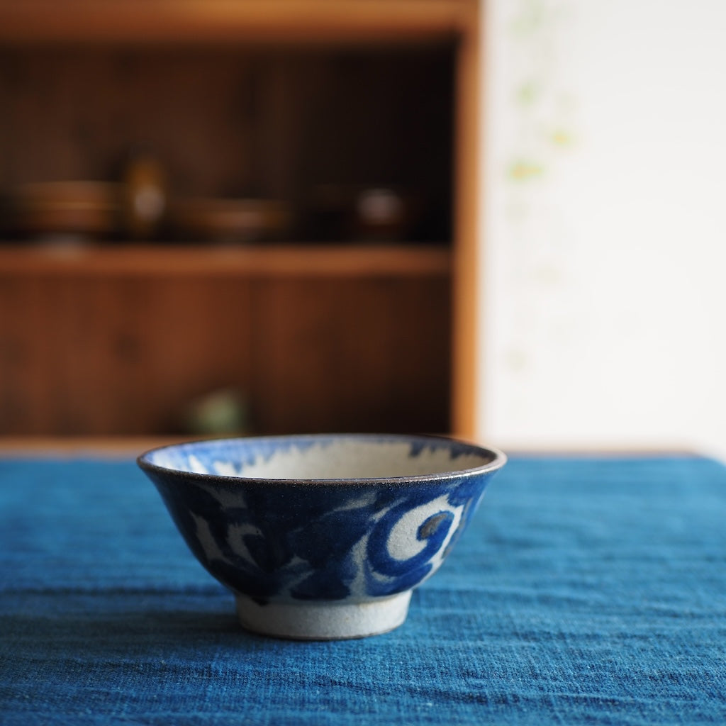 榮一工房　宮國榮一　マカイ４寸鉢　（コバルト）