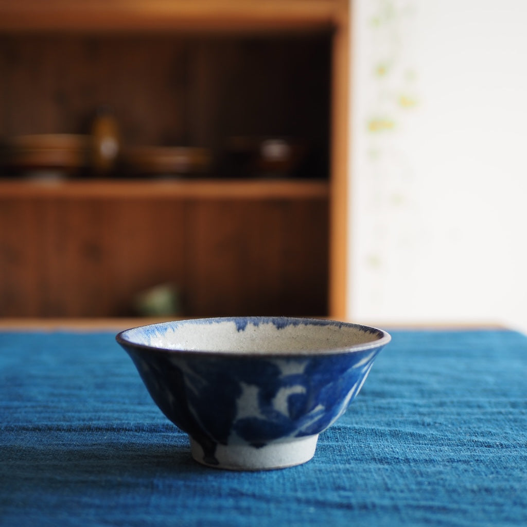 榮一工房　宮國榮一　マカイ４寸鉢　（コバルト）