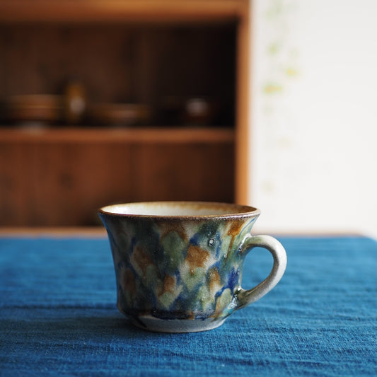 榮一工房　宮國榮一　マグカップA（格子点打ち ）