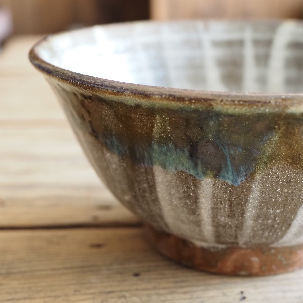 榮一工房　宮國榮一　マカイ６寸鉢（刷毛目・オーグスヤ）