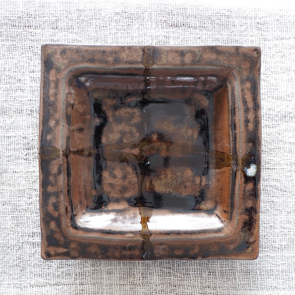 野はら屋　佐々木かおり　7寸角皿(B)　