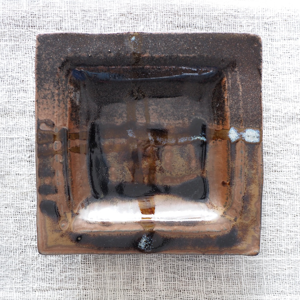 野はら屋　佐々木かおり　7寸角皿(C)　