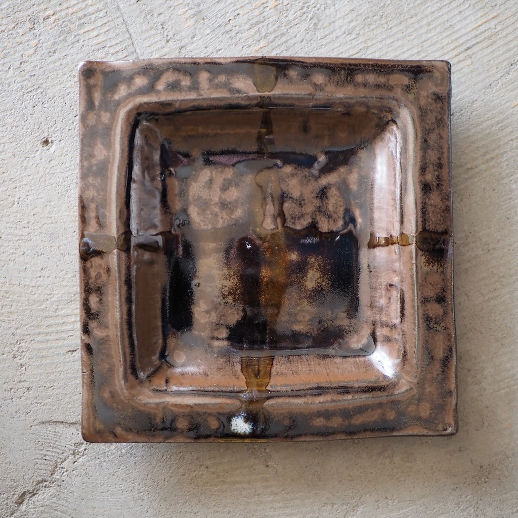 野はら屋　佐々木かおり　7寸角皿(B)　