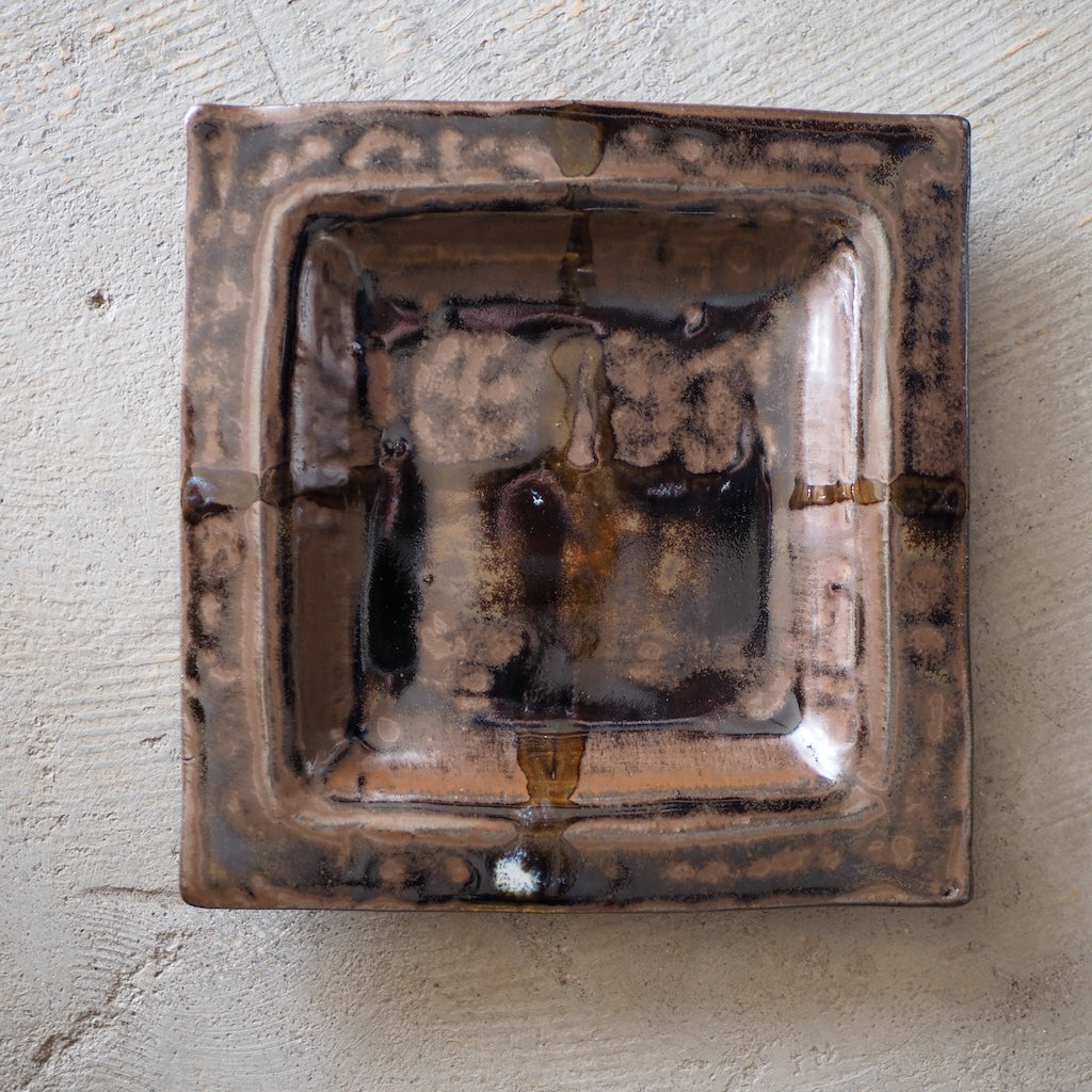 野はら屋　佐々木かおり　7寸角皿(C)　