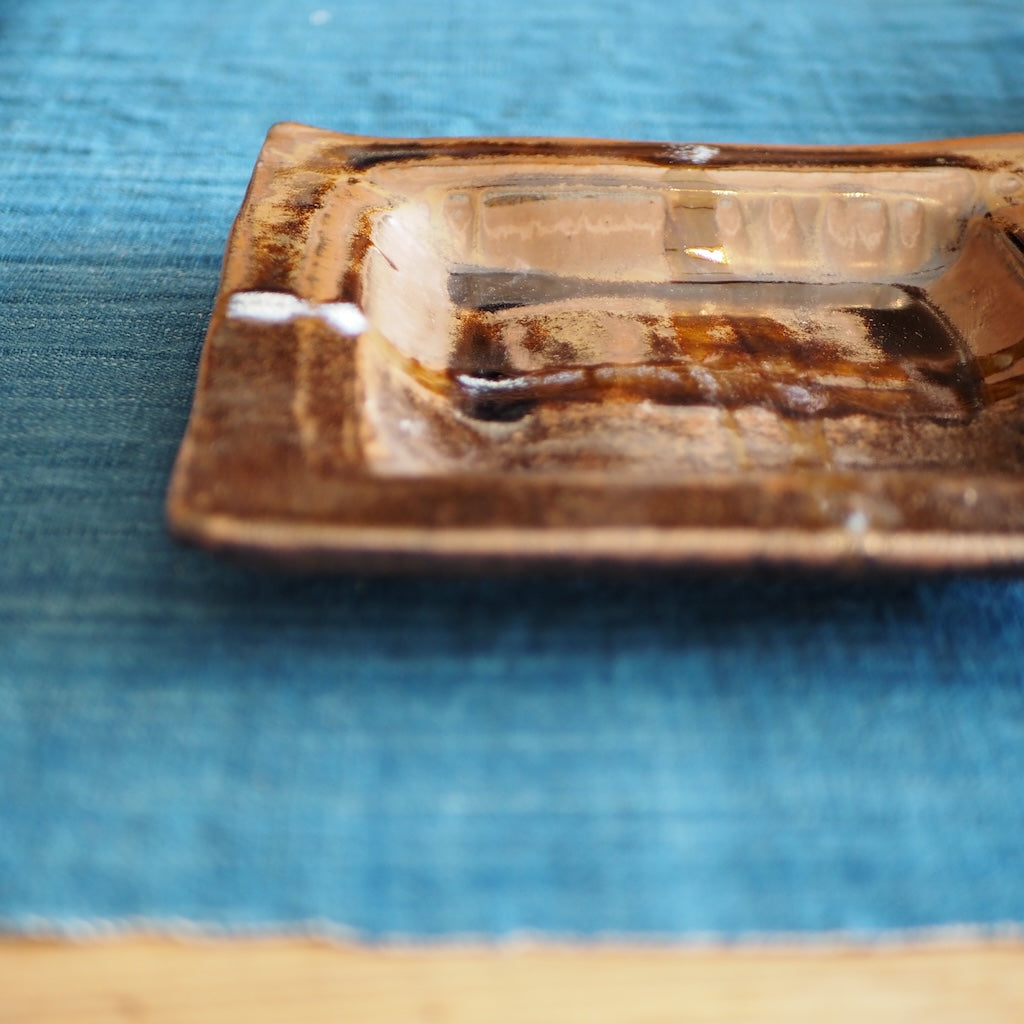 野はら屋　佐々木かおり　7寸角皿(C)　