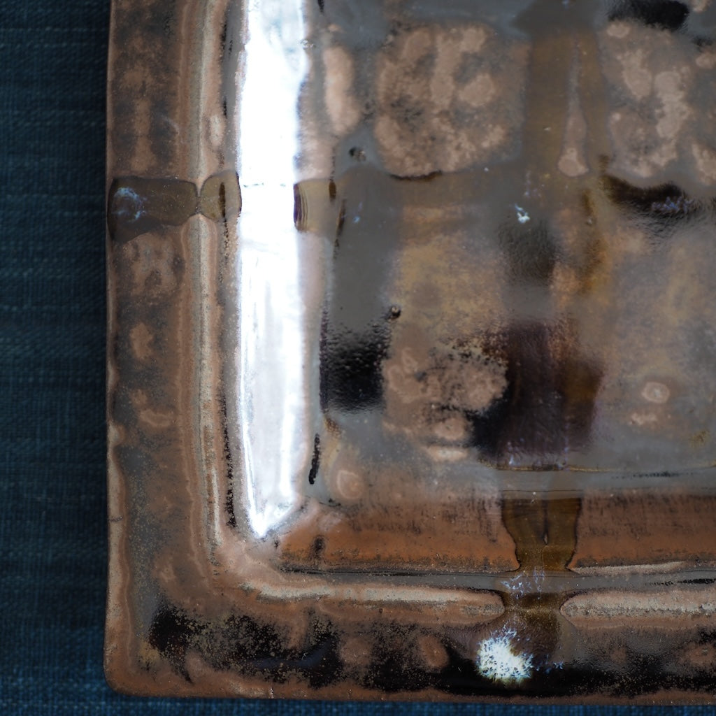 野はら屋　佐々木かおり　7寸角皿(B)　