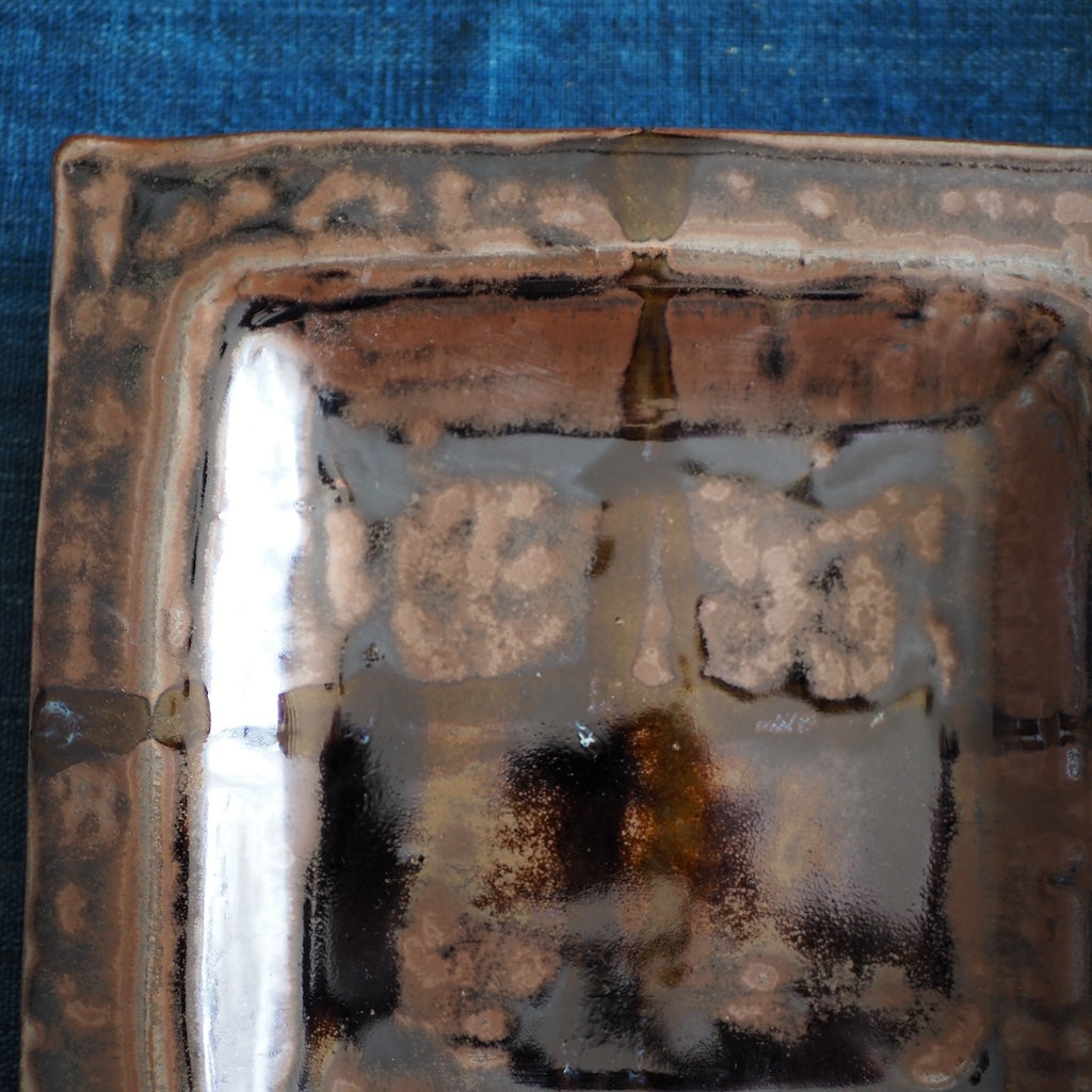 野はら屋　佐々木かおり　7寸角皿(B)　