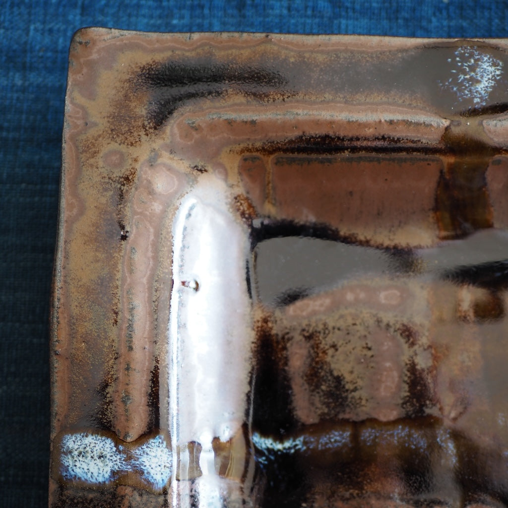 野はら屋　佐々木かおり　7寸角皿(C)　