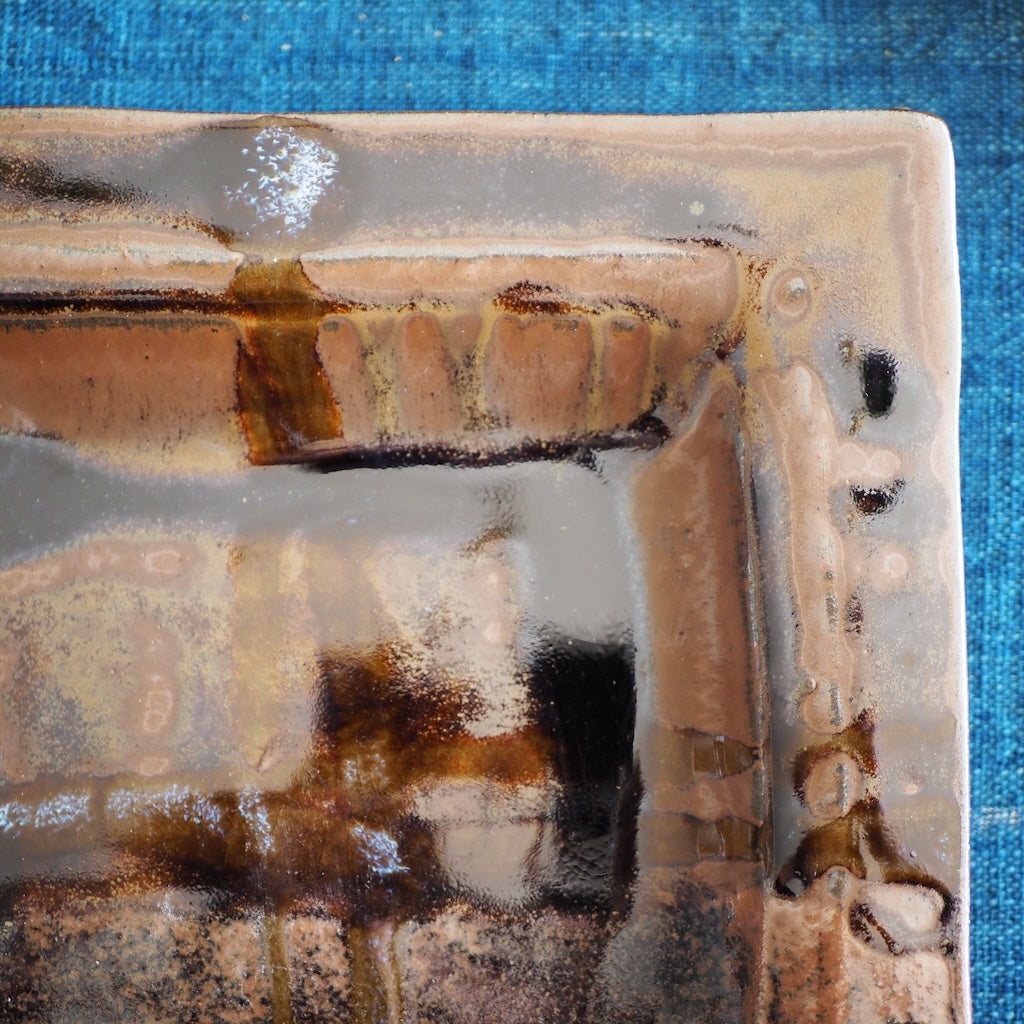 野はら屋　佐々木かおり　7寸角皿(C)　