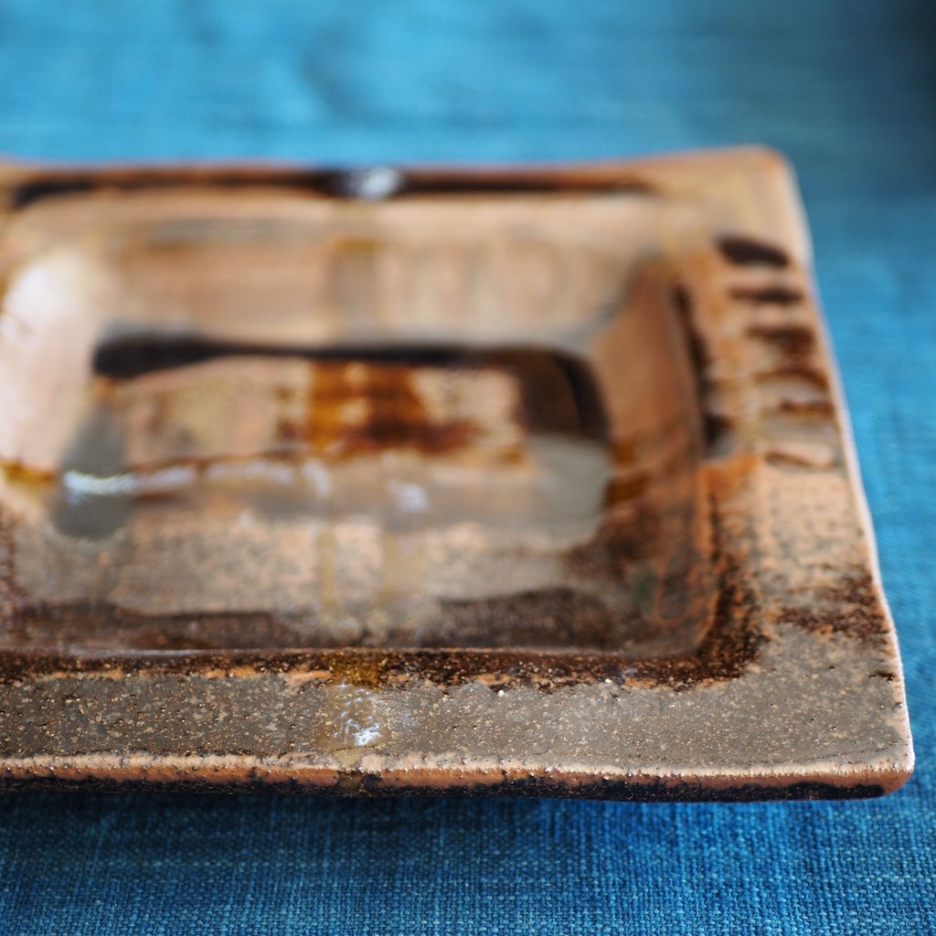 野はら屋　佐々木かおり　7寸角皿(C)　