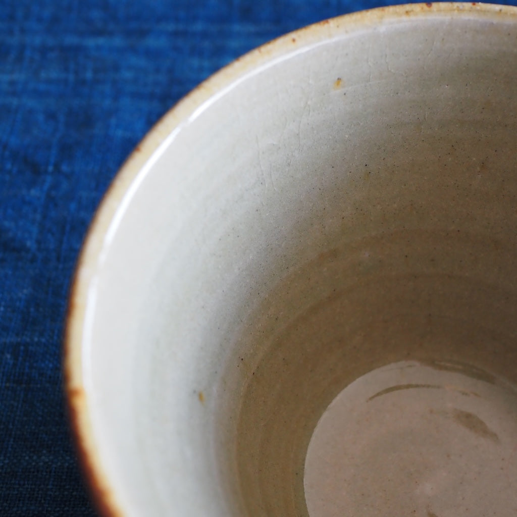 まゆみ窯　眞弓亮司　透明釉象嵌切立鉢（大）