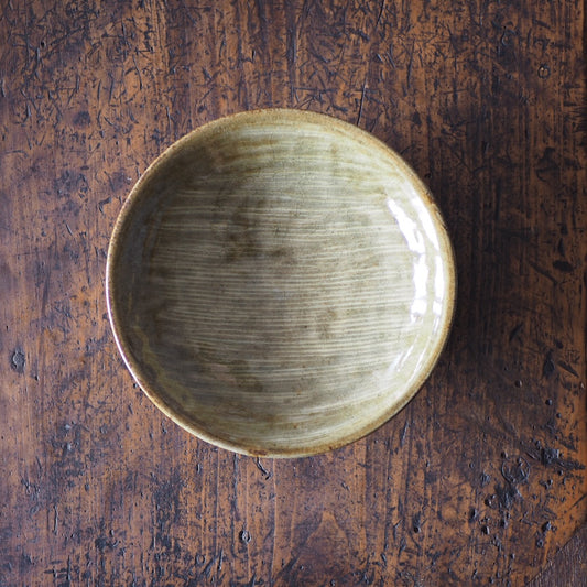 まゆみ窯　眞弓亮司　透明象嵌6寸皿